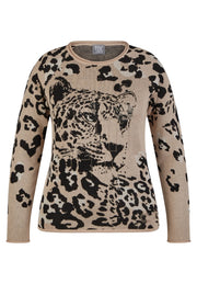 Rabe Knit Jumper With Leo Print