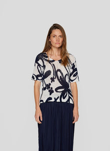 Rabe Knit Pullover White/Navy