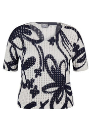 Rabe Knit Pullover White/Navy