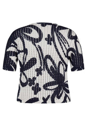 Rabe Knit Pullover White/Navy