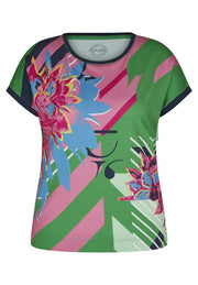 Rabe Floral Abstract Print Tee