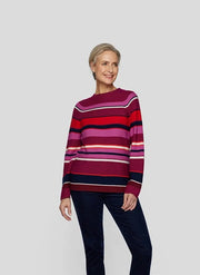 Rabe Knit Striped Jumper Wildberry