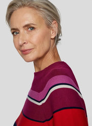 Rabe Knit Striped Jumper Wildberry