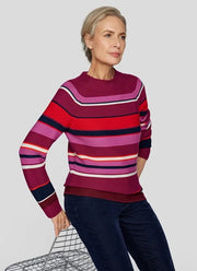 Rabe Knit Striped Jumper Wildberry