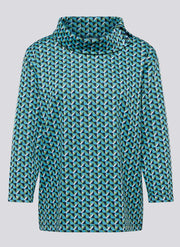 Rabe Knit High Neck Jumper Geo Print