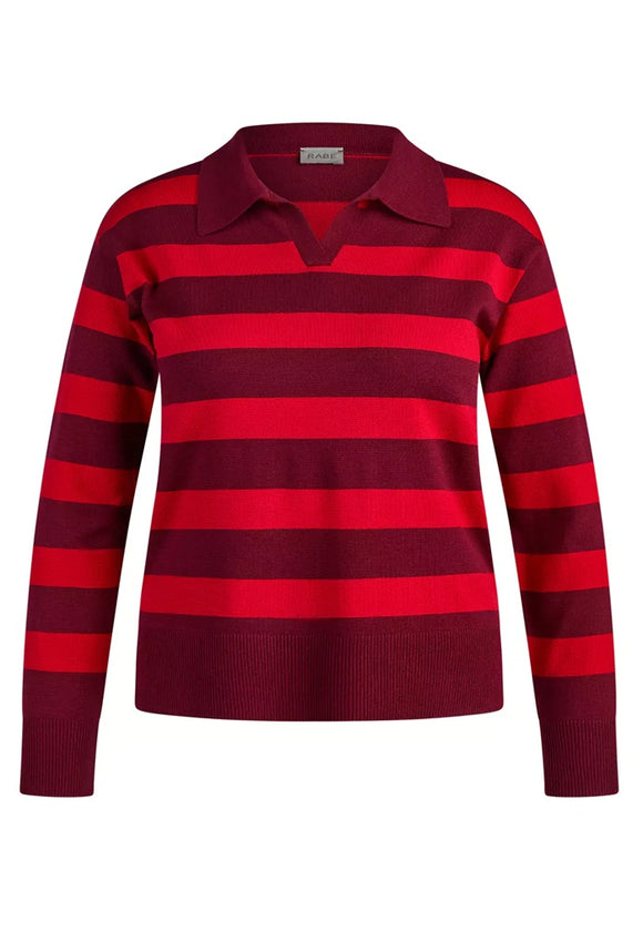 Rabe Knit Striped Jumper Red/Merlot