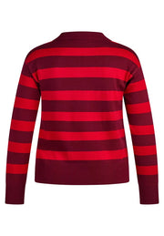 Rabe Knit Striped Jumper Red/Merlot