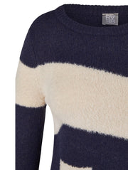 Rabe Knit Colourblock Jumper Cream/Navy
