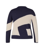 Rabe Knit Colourblock Jumper Cream/Navy