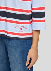 Rabe Striped T-Shirt Pastel Blue