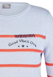 Rabe Knit Striped Jumper Blue