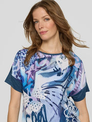 Rabe T-Shirt Blue Abstract Print