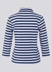 Rabe Striped Polo Shirt Lilac/Navy