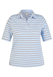 Rabe Polo Striped T-Shirt Blue