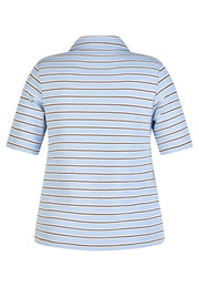 Rabe Polo Striped T-Shirt Blue
