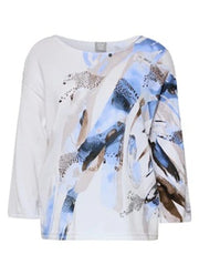 Rabe Knit Jumper With Front Abstract Print