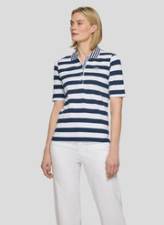 Rabe Striped Polo Shirt Navy/White