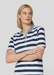 Rabe Striped Polo Shirt Navy/White