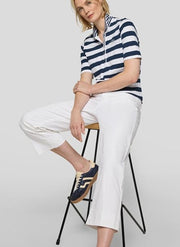 Rabe Striped Polo Shirt Navy/White