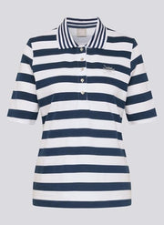 Rabe Striped Polo Shirt Navy/White