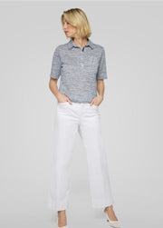 Rabe Striped Polo Tee Navy/Grey