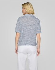 Rabe Striped Polo Tee Navy/Grey