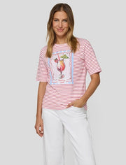 Rabe Striped T-Shirt Coral
