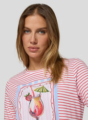 Rabe Striped T-Shirt Coral