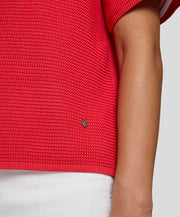 Rabe Knit Open Front Cardi Coral