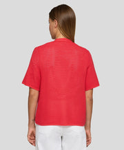 Rabe Knit Open Front Cardi Coral
