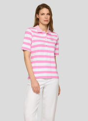 Rabe Striped Polo Shirt Pink/White