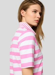 Rabe Striped Polo Shirt Pink/White