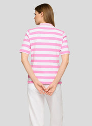 Rabe Striped Polo Shirt Pink/White