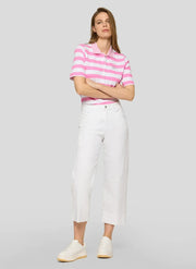 Rabe Striped Polo Shirt Pink/White