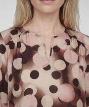 Rabe Blouse Polka Dot Mocha Print