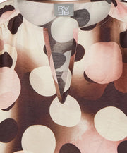 Rabe Blouse Polka Dot Mocha Print