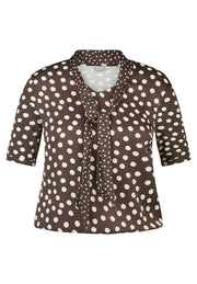 Rabe Blouse Polka Dot Mocha