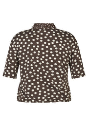 Rabe Blouse Polka Dot Mocha