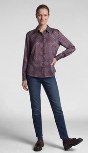 Rabe Shirt Geo Print Merlot