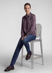 Rabe Shirt Geo Print Merlot