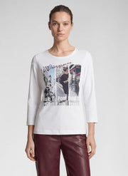 Rabe T-Shirt With Paris Inspired Print White