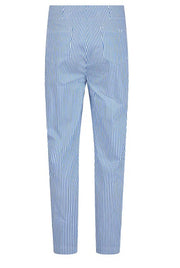 Robell Bella 09 Striped Lightweight Trousers White/Blue