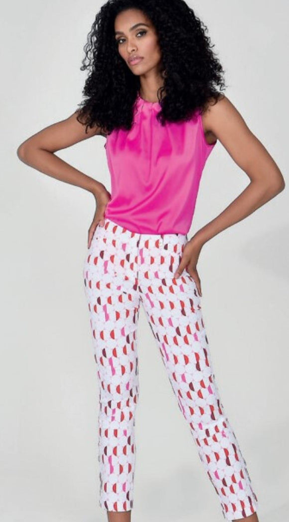 Robell Rose 09 Circle Print Cropped Trouser