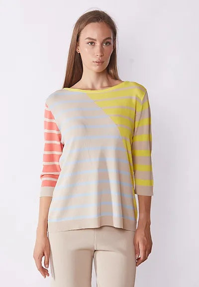 Knitted Stripe Intarsia Top