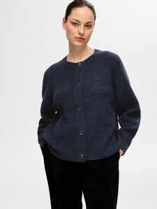 Selected Femme Lulu Knit Cardi Dark Sapphire