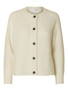 Selected Femme Lulu Knit Cardi Snow White