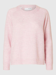 Selected Femme Lulu Knit Jumper Mauve Melange