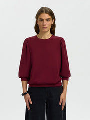 Selected Femme Tenny Sweatshirt Wine