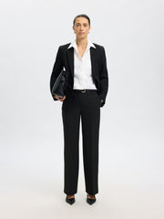 Selected Femme Rita Wide Leg Trousers Black