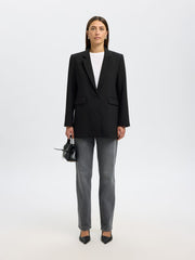 Selected Femme Rita Long Relaxed Blazer Black